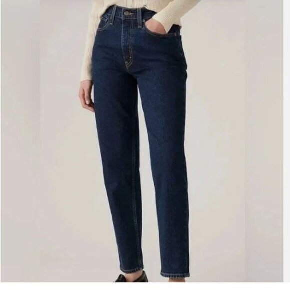 Levi's Women's '80s Mom Jeans W29 L30 High Rise 100% Cotton Tapered Blue New - Picture 3 of 13
